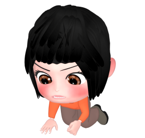 必死に探す女性のイラスト