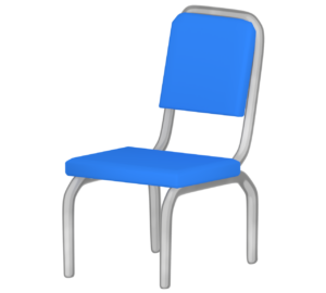 斜めから見る椅子のイラスト