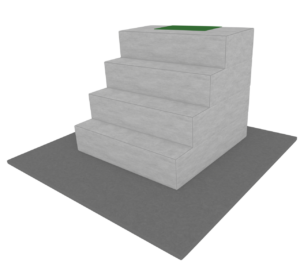 斜めから見る階段のイラスト