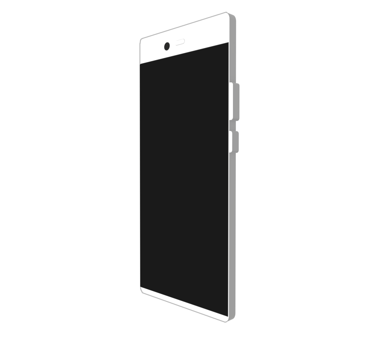 斜めから見た白いスマホのイラスト 12 斜めから見た白いスマホのイラスト