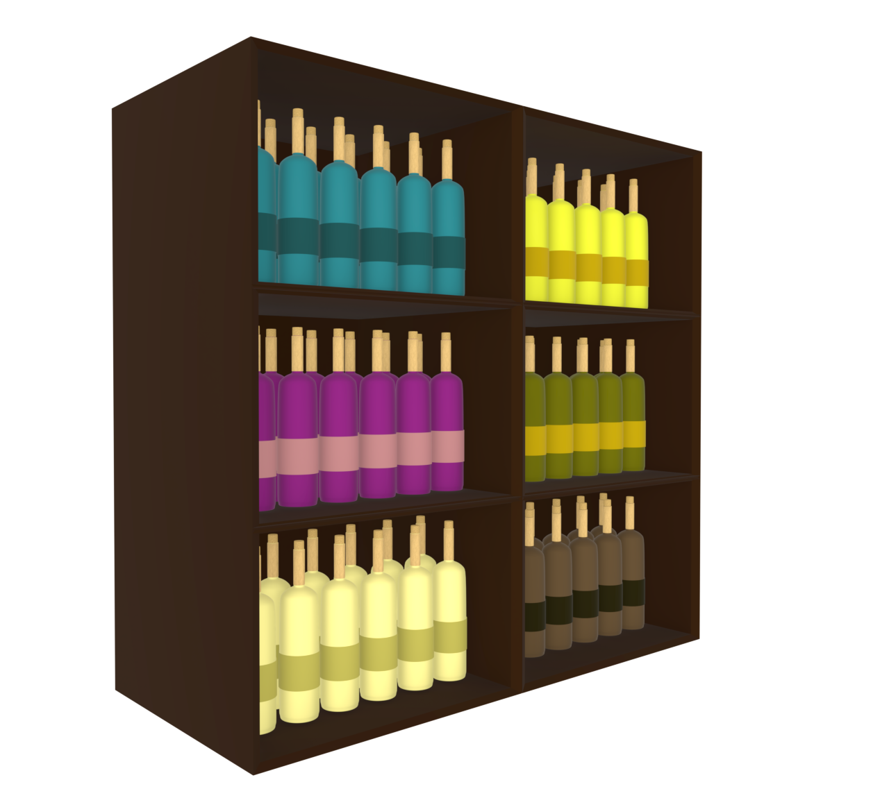 斜めから見るワインセラーのイラスト