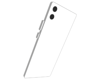 斜め後ろ向きのスマホのイラスト