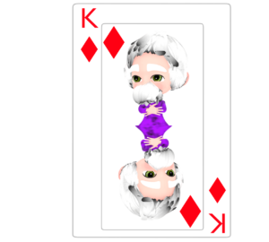ダイヤのK トランプカードのイラスト（13）