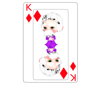 ダイヤ13 トランプカードのイラスト（K）