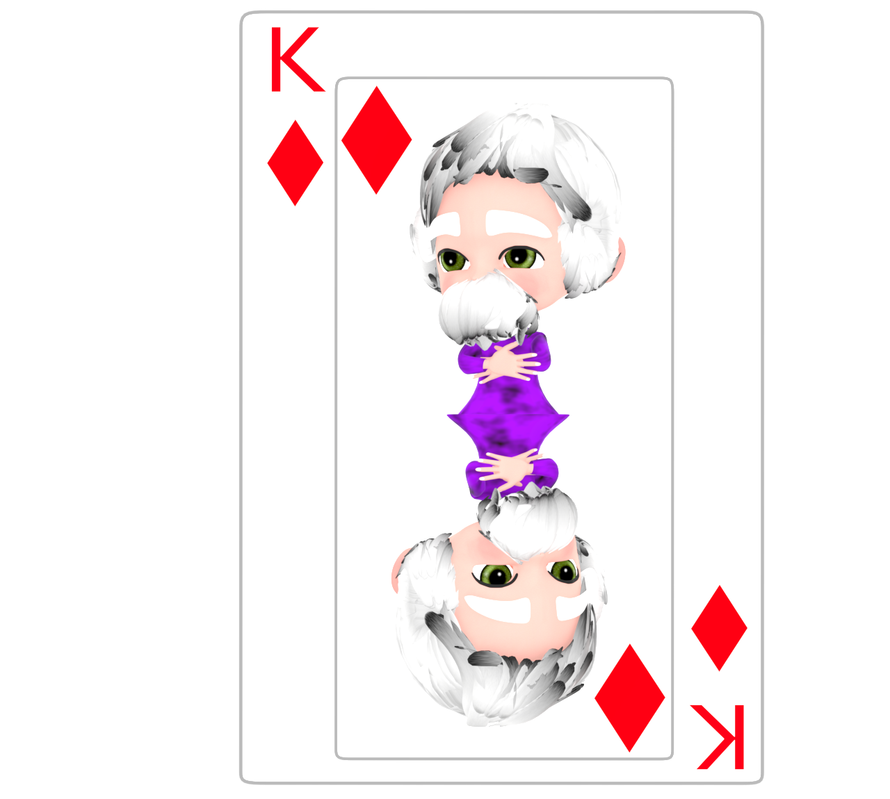 ダイヤのK トランプカードのイラスト（13）