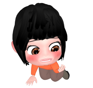 何かを発見した女の子のイラスト