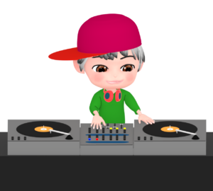 DJのイラスト（ディスクジョッキー）