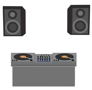 DJ機器のイラスト