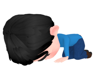 土下座をする男性のイラスト