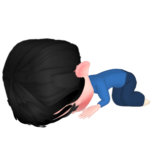土下座をする男性のイラスト