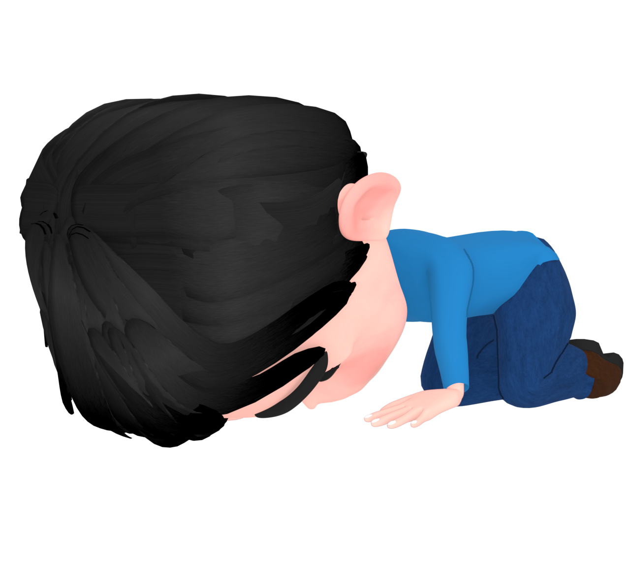 土下座をする男性のイラスト