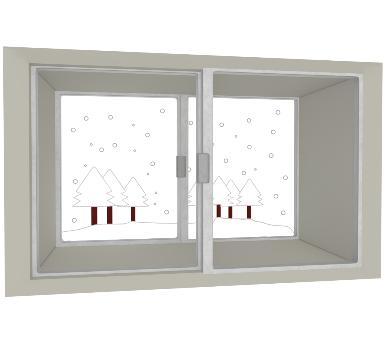 二重窓のイラスト