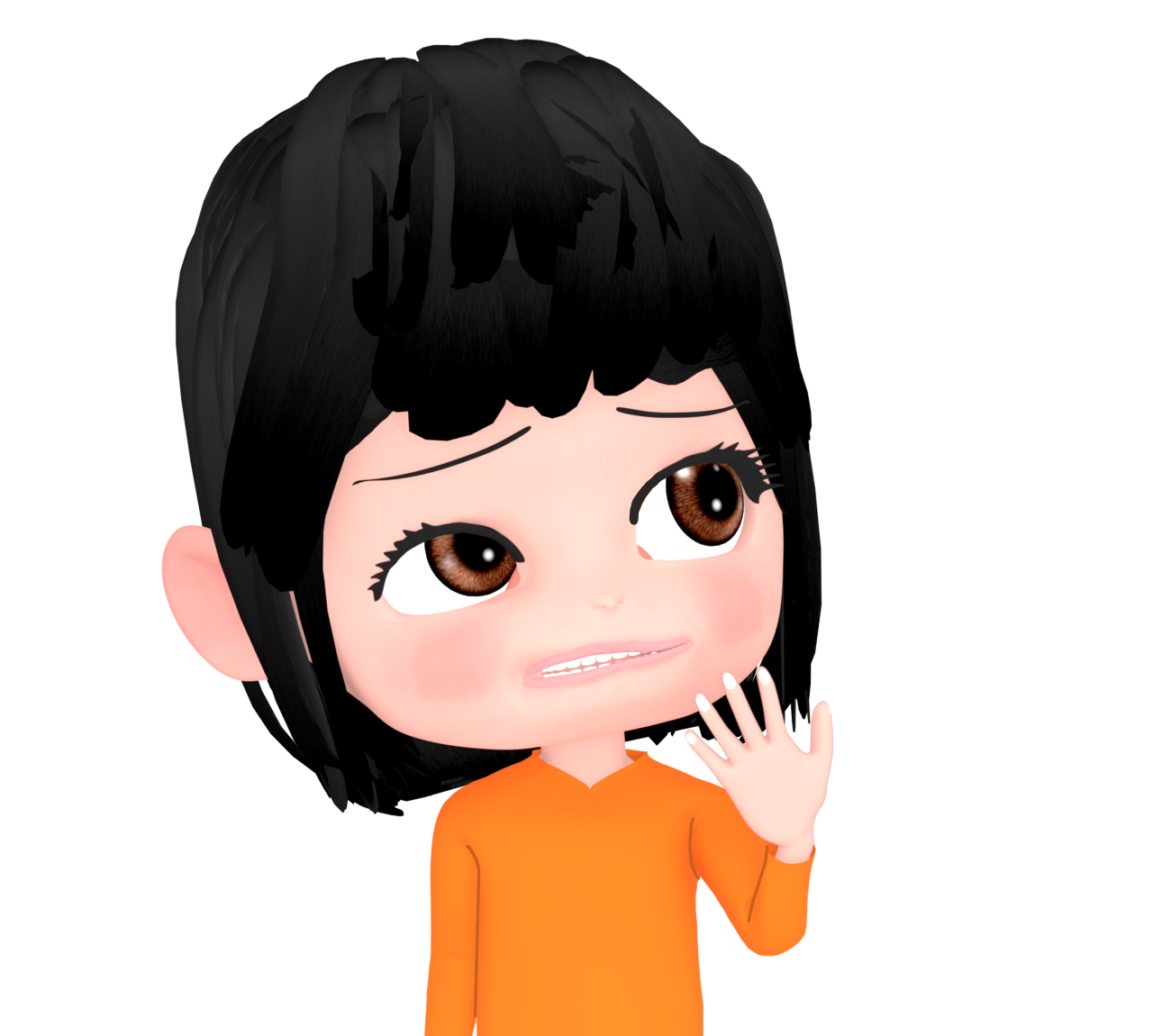 疑問に感じる女性のイラスト