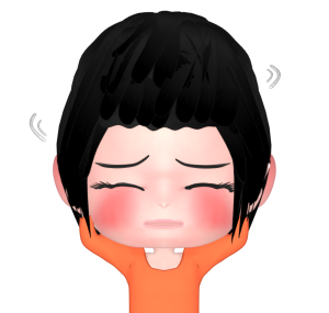 両手で耳を塞ぐ女性のイラスト