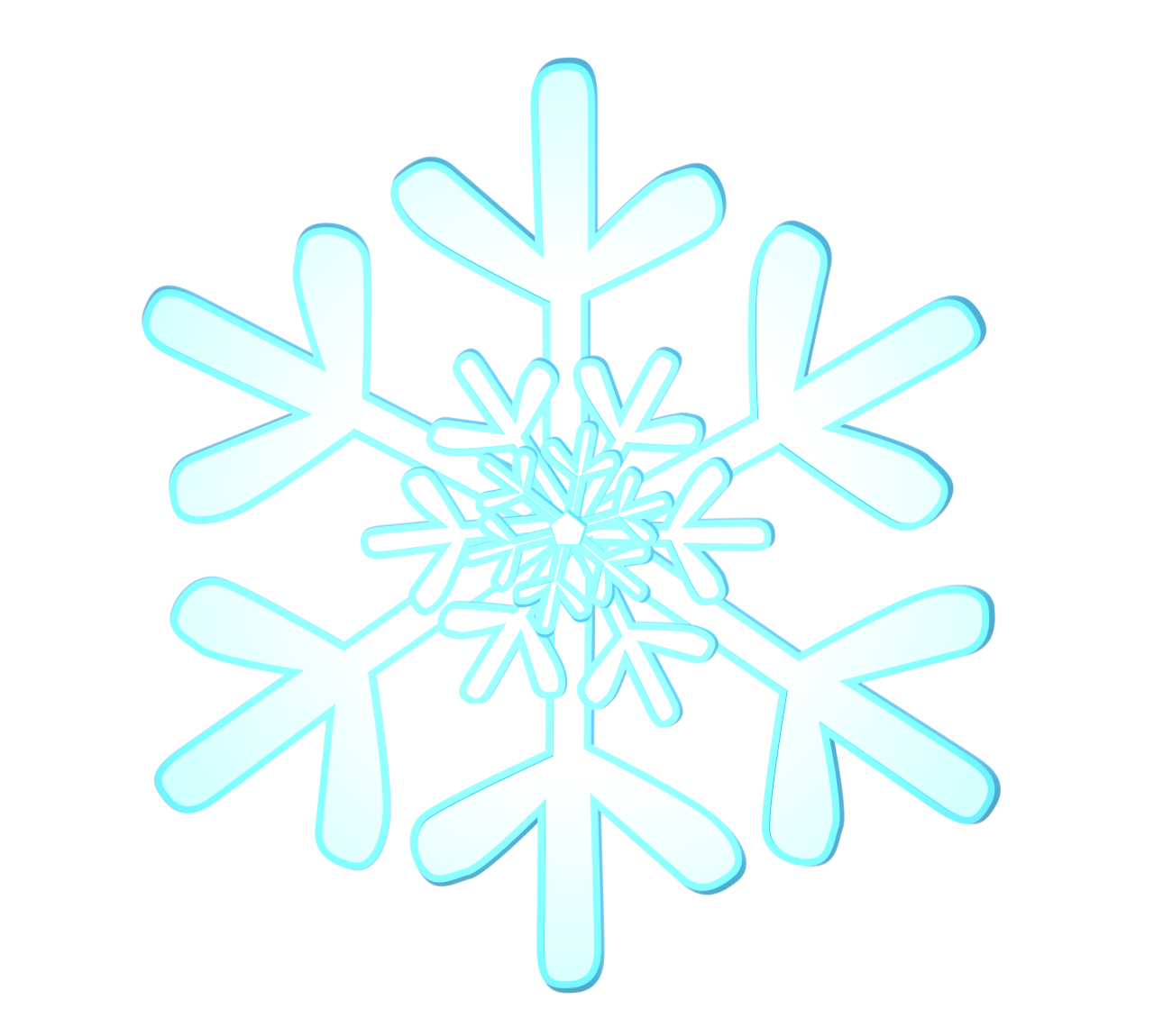 簡単な雪の結晶のイラスト