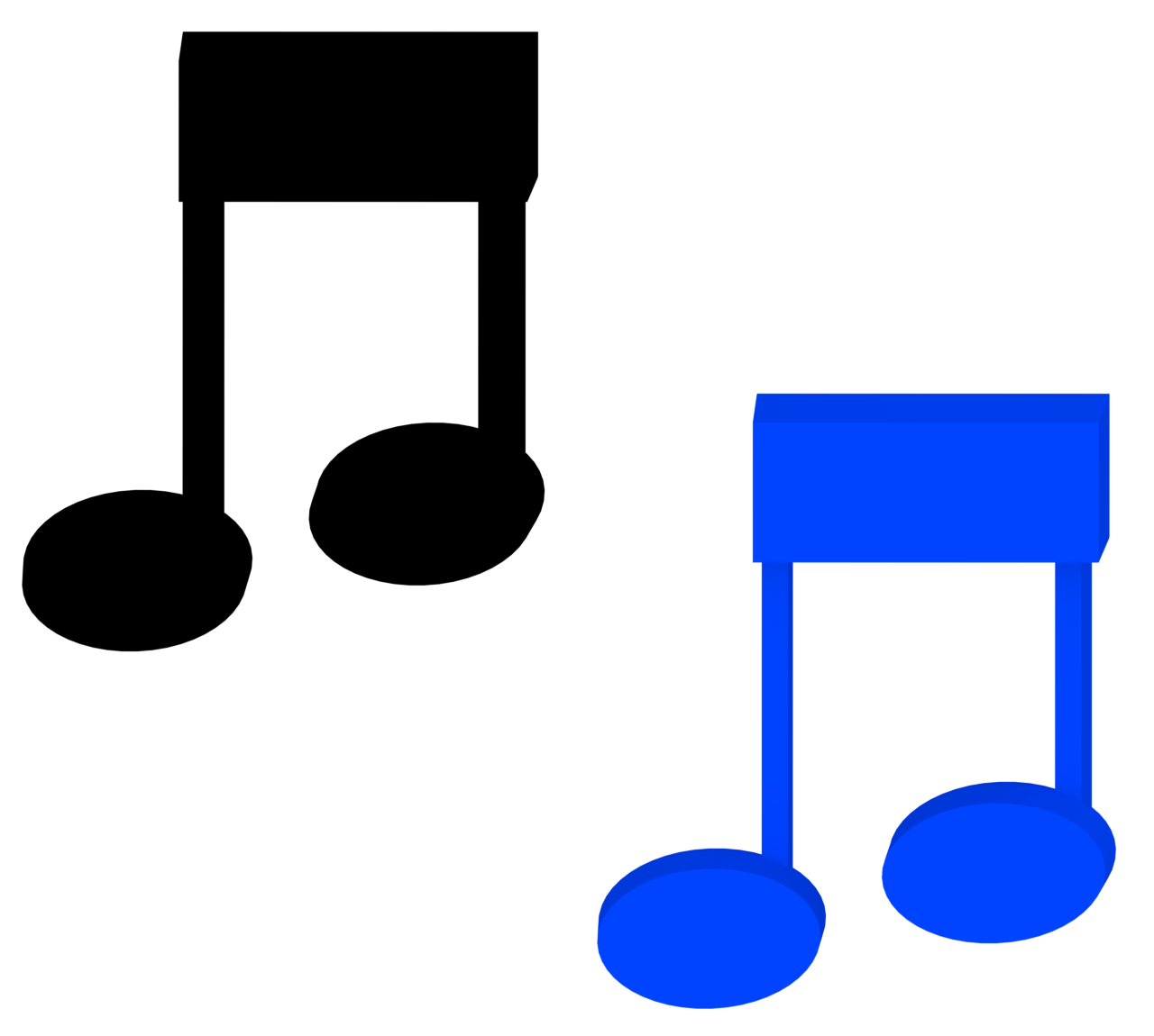 ８分音符(２連符)のイラスト