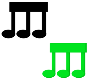 8分音符の3連符のイラスト