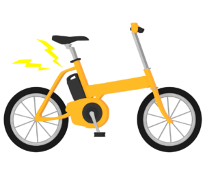 電動ミニベロ自転車のイラスト