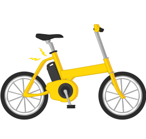 電動ミニベロ自転車のイラスト