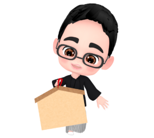 絵馬と男の子のイラスト