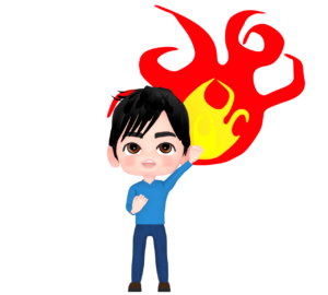 意気込む男性のイラスト