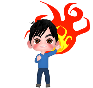 意気込む男性のイラスト