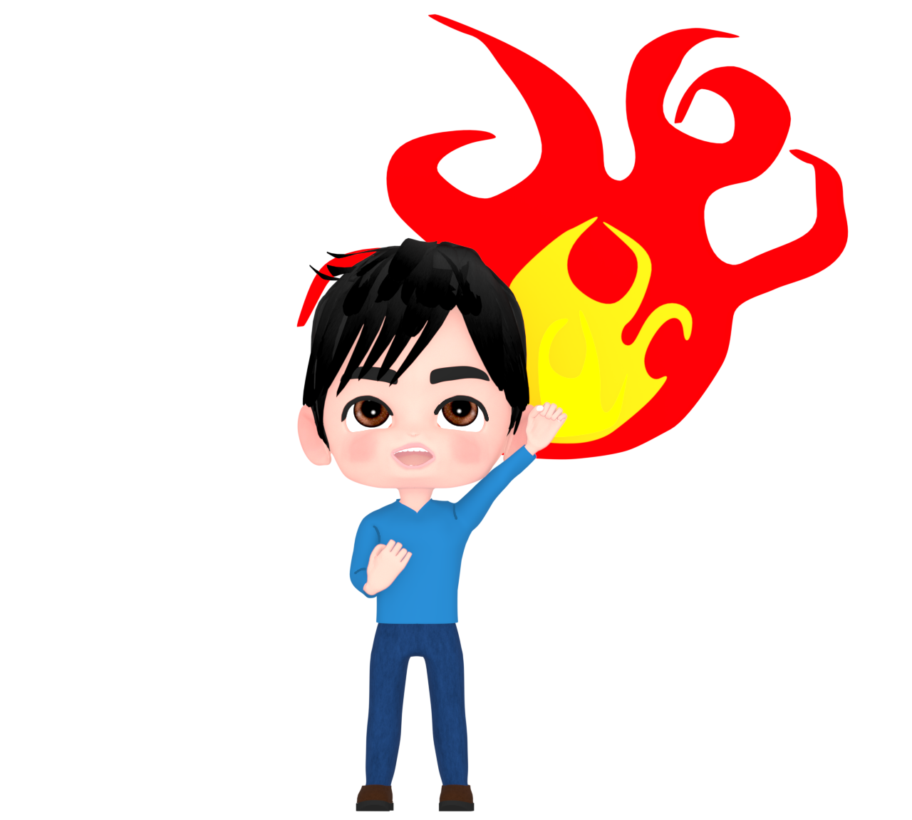 意気込む男性のイラスト