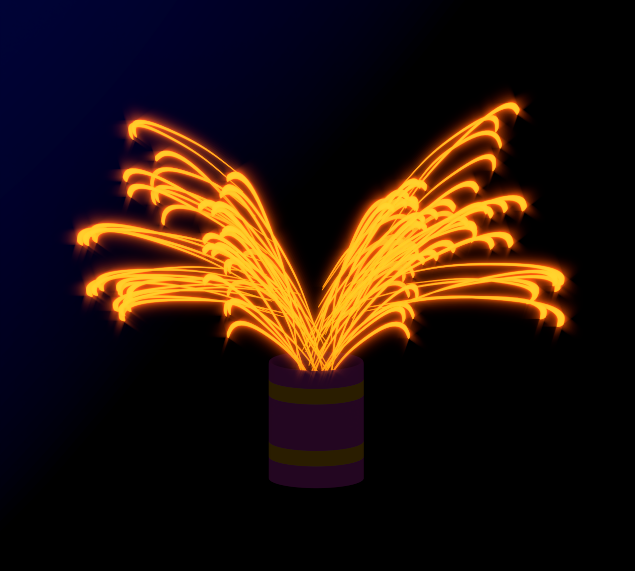 噴出花火のイラスト