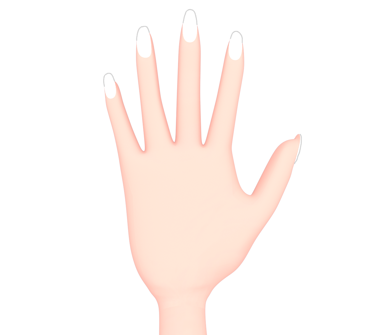 伸びた爪のイラスト