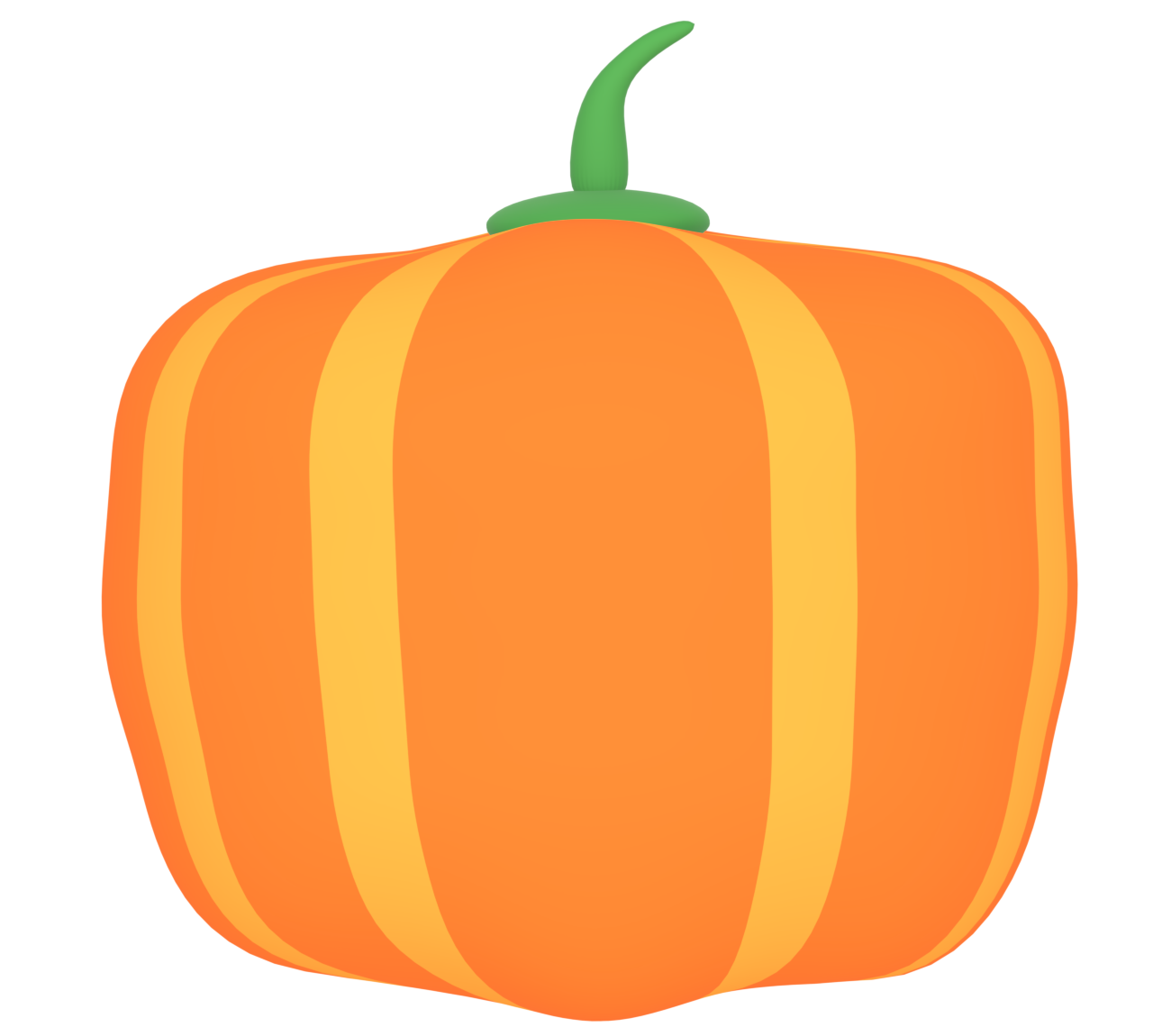 顔なし ハロウィンに飾るパンプキンのイラスト