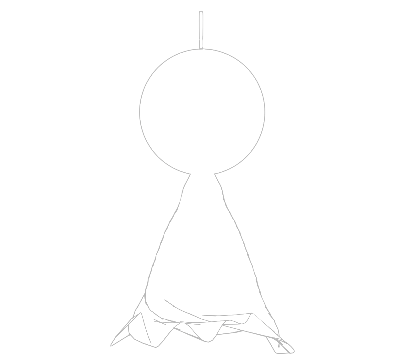 顔なし てるてる坊主のイラスト