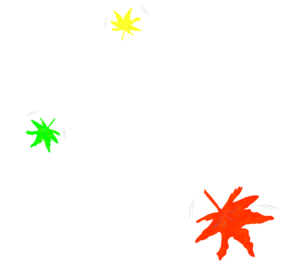 舞い落ちるカエデのイラスト