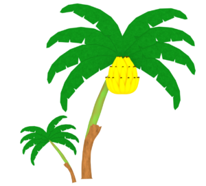 おしゃれなバナナの木のイラスト