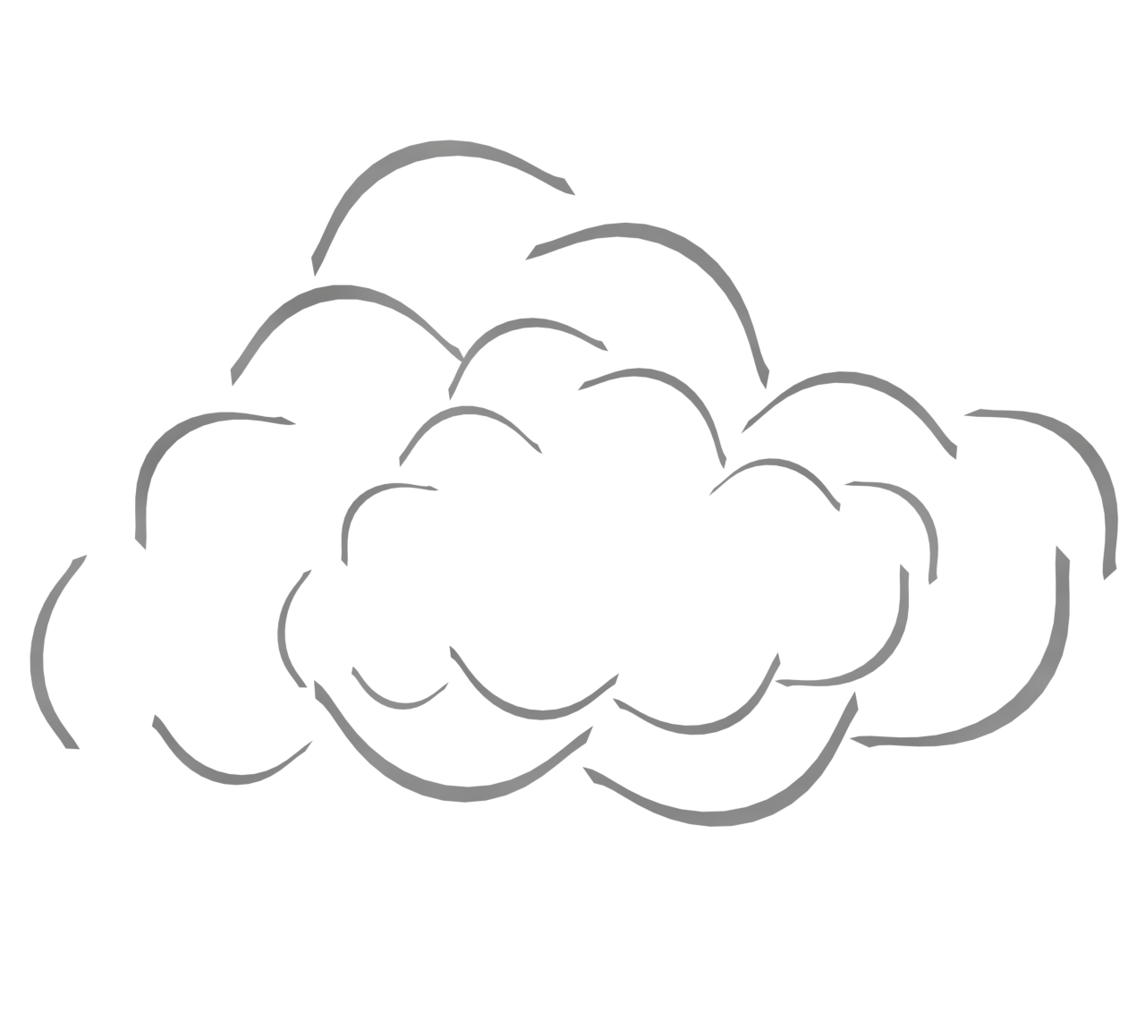 おしゃれな雲のイラスト