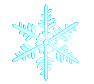 おしゃれな雪の結晶のイラスト