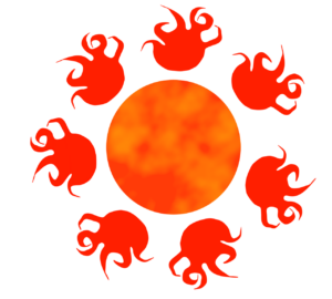 おしゃれな太陽のイラスト