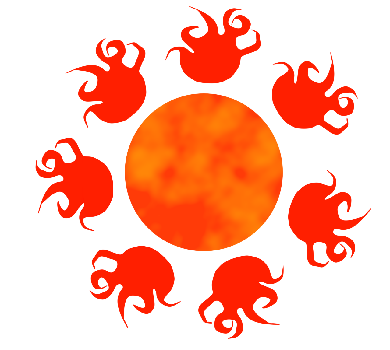 おしゃれな太陽のイラスト