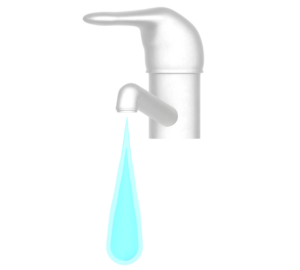 蛇口から水を出すイラスト