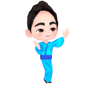 お祭りで盆踊りをする男性のイラスト