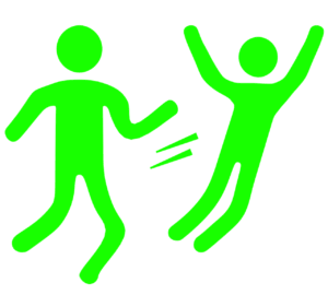 喧嘩をする人のマーク