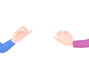 指切りをする人の手のイラスト
