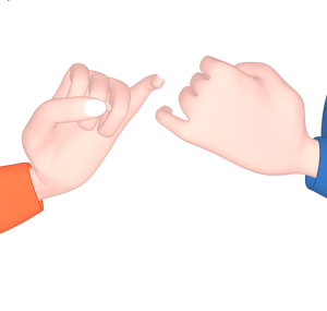 指切りをする人の手のイラスト
