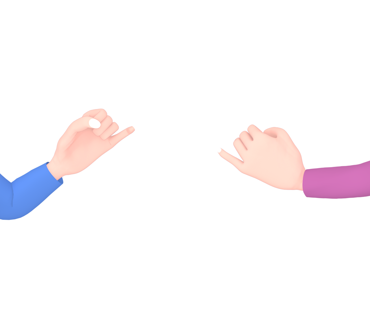 指切りをする人の手のイラスト