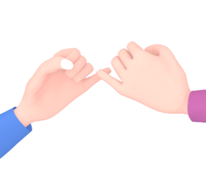 指切りげんまんをする手のイラスト