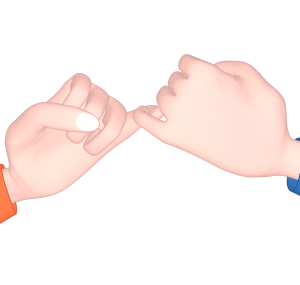 指切りげんまんをする手のイラスト