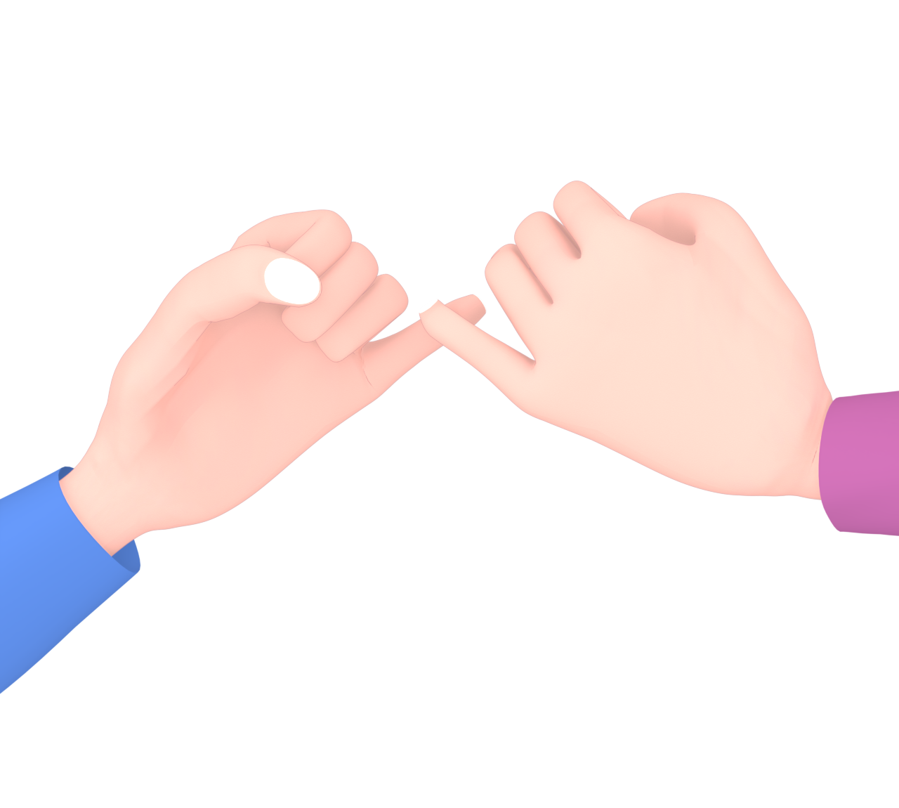 指切りげんまんをする手のイラスト
