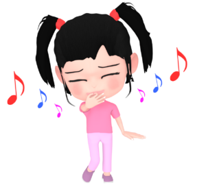 指笛を吹く女の子のイラスト