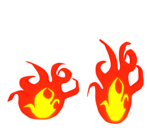 火が上がる炎のイラスト