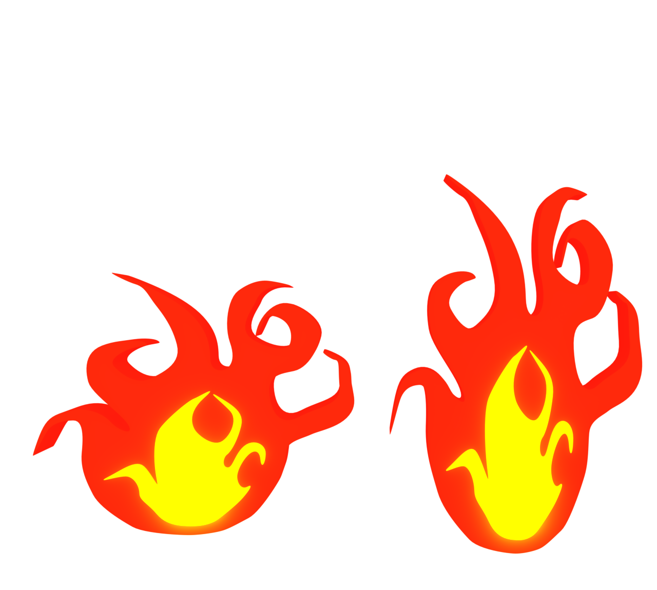 火が上がる炎のイラスト