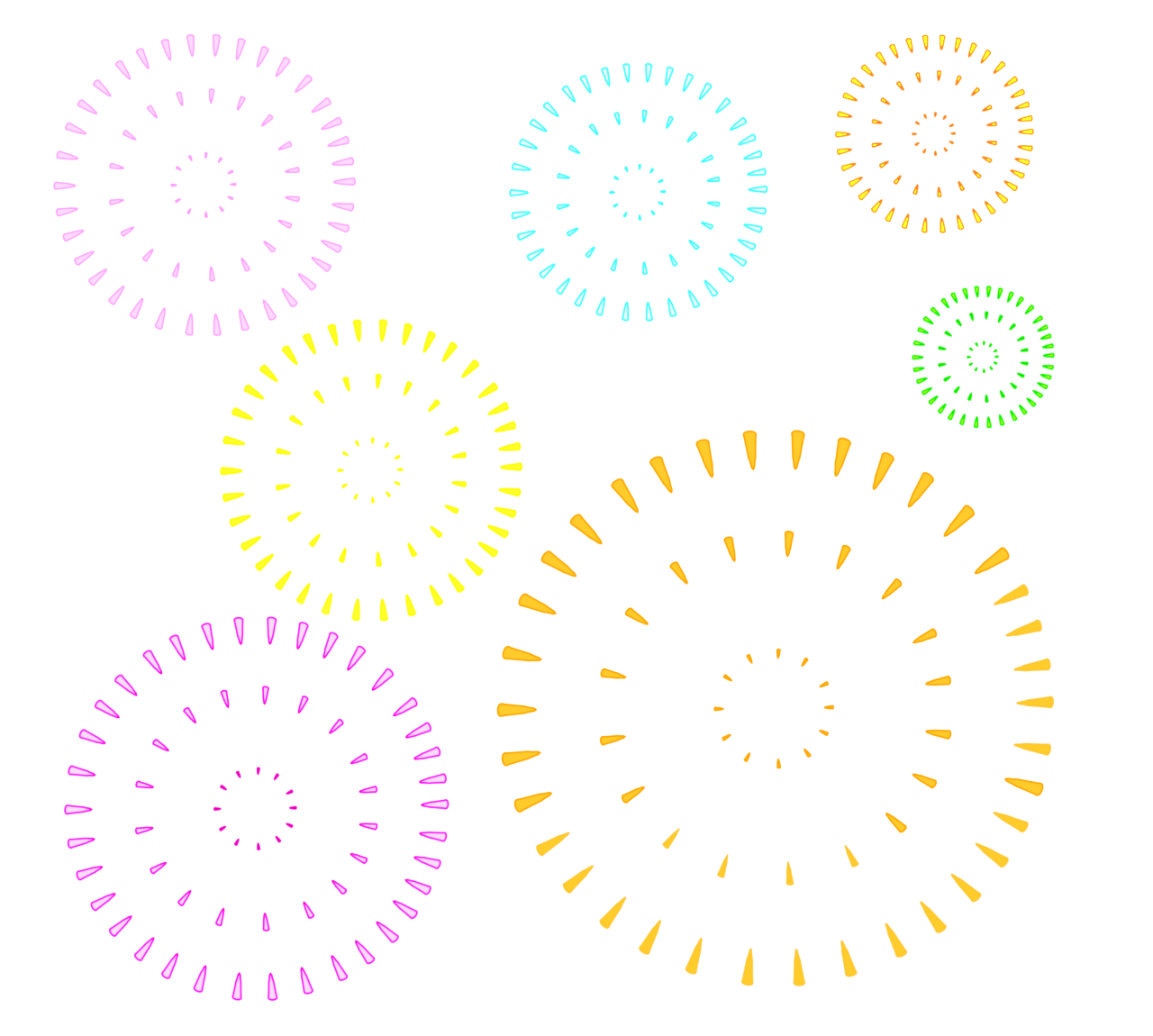 打ち上げ花火のイラスト